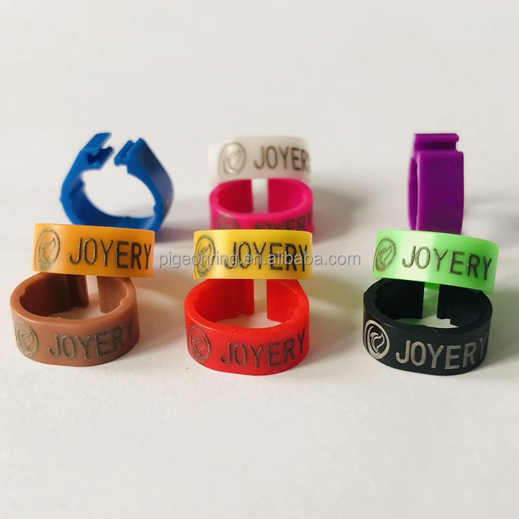 Wholesale High quality Personal Customized 8mm Plastic split pigeon ring