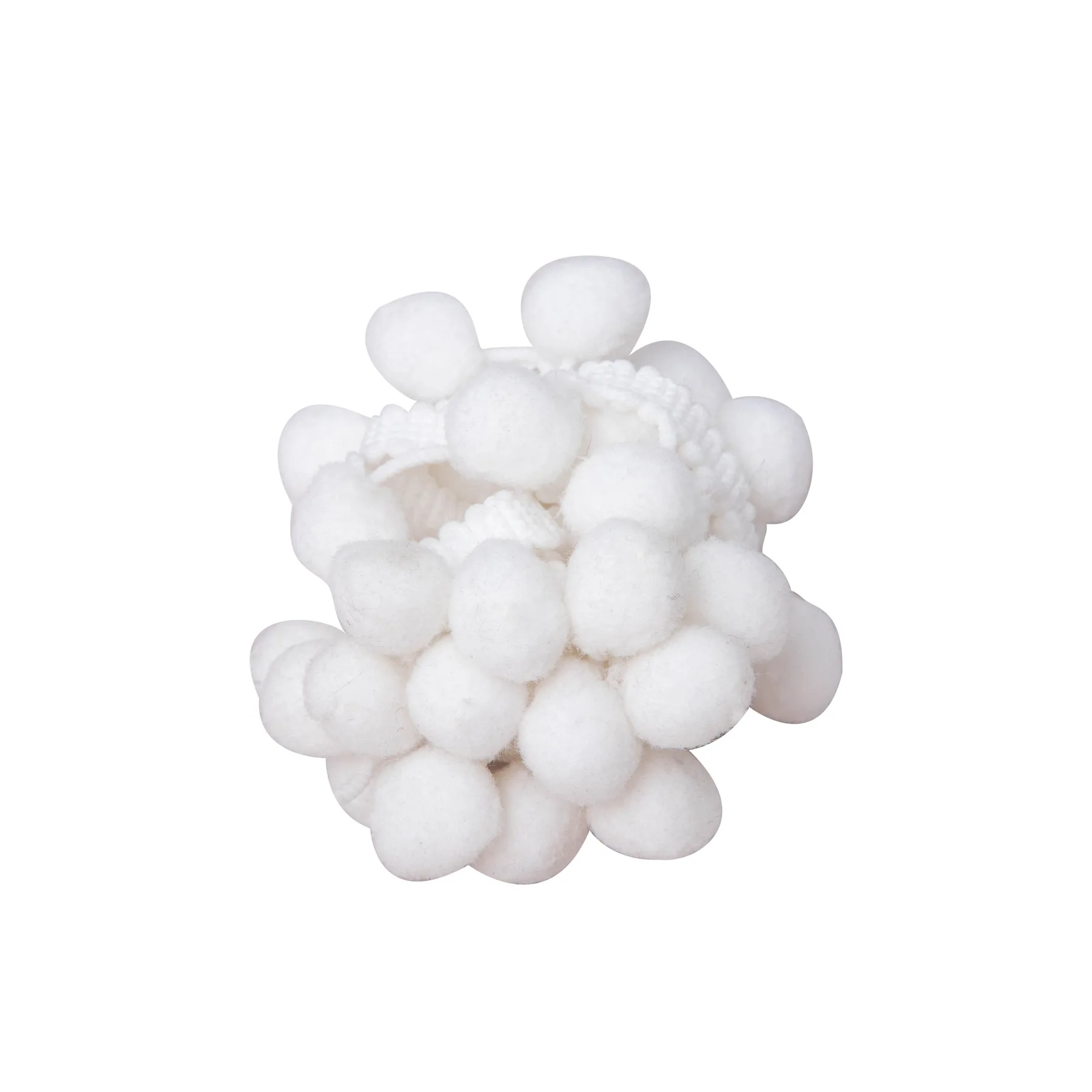 factory direct customized white jumbo pompom fringe braid bobble big ball pom pom trim