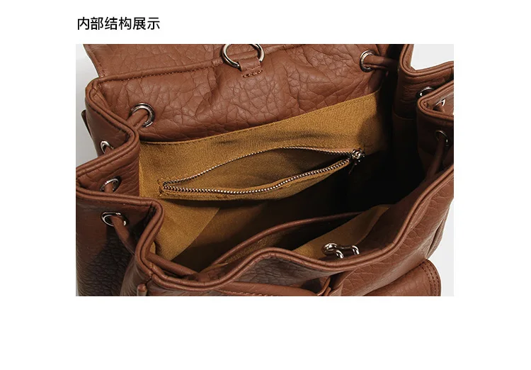 Leather Bag Travel Drawstring Designer Women Luxury Girls Ladies Biodegradable Faux Pebble Pvc Pu Durable Fashionable Backpack