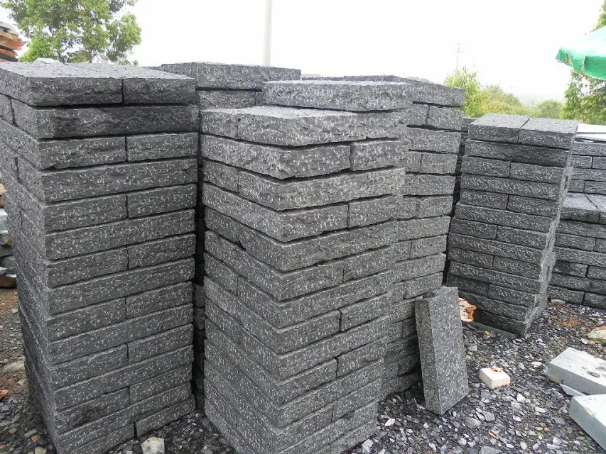 China natural black basalt paver stone cobblestone black basalt paving stone for walkway