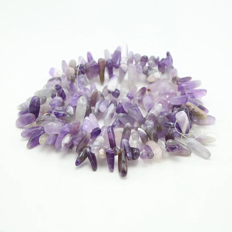 Natural Amethyst Spike Beads for gemstone jewelry