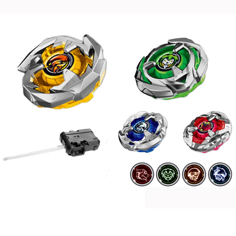 QS New Design Kids Shooting Game 3 Style Ejector 4 Colors Alloy Replaceable Schema Spin Gyro Toys For Children Funny Gift