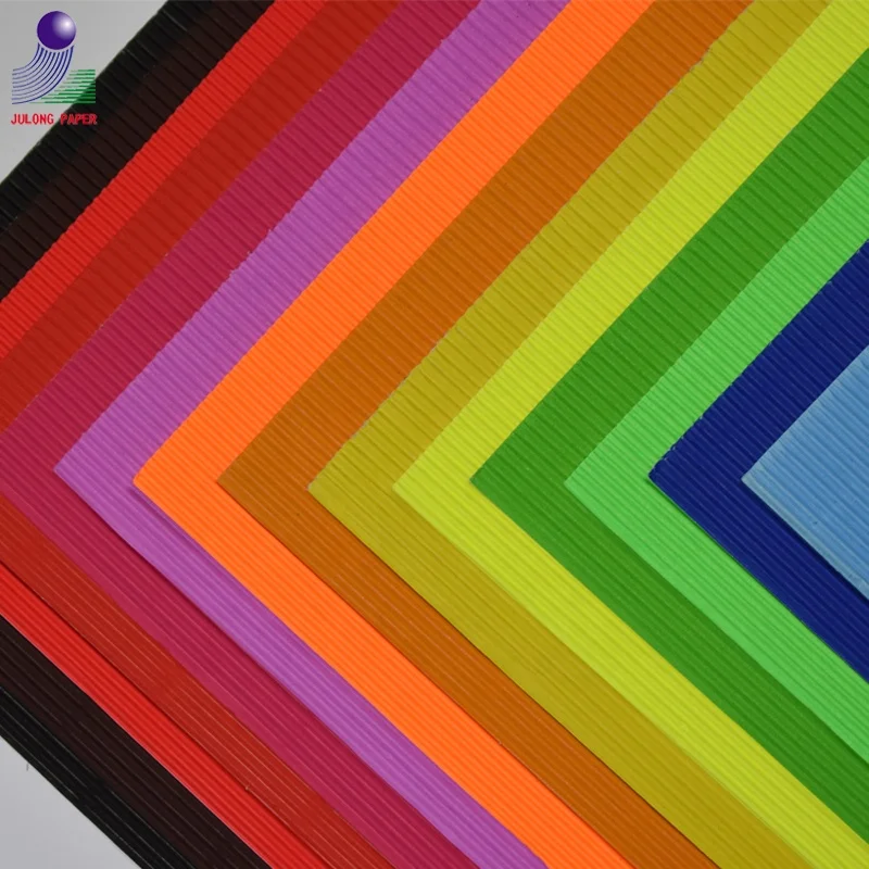 Fancy color corrugated paper creative origami corrugated paper for kids craft