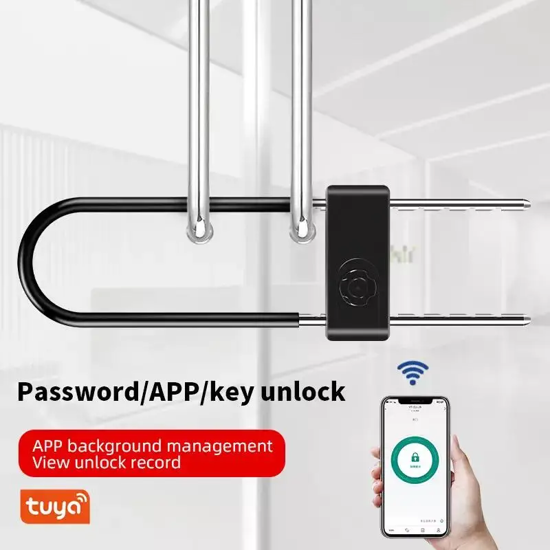 U-shaped Glass Door Smart Office Glass Door Lock APP Bike Lock Smart U Lock