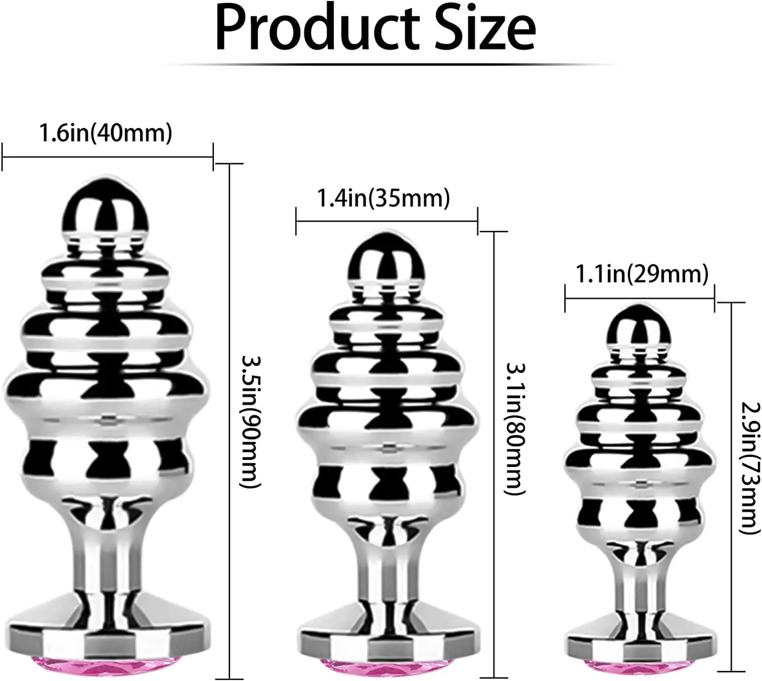 Intimate Metal Anal Plug with Crystal Jewelry Smooth Touch female Butt Plug Anal Bead Anus Dilator Anal Toys for Male Men Women%