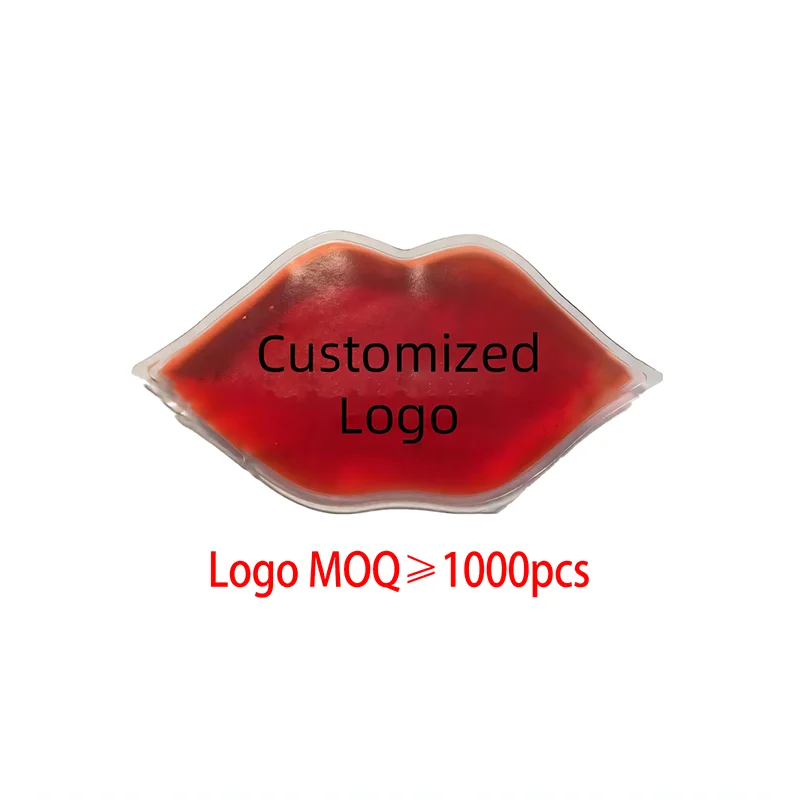 BAOLUN Reusable Custom Ice Packs Lips with Glitter Medical Lip Shaped Beauty Hot Cold Gel