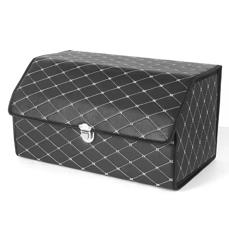 Trunk Organizer for Car,Collapsible Multi Compartment Car Organizer,Leather Car Trunk Organizer and Storage for SUV,Truck