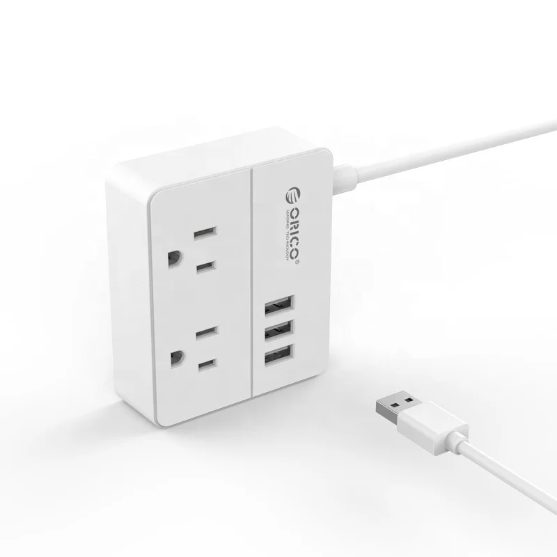 
ORICO US Standard Home Office Using Fashion Portable Travel 2 AC 220V Surge Protector With USB Charging Ports OSP-2A3U-US 