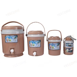 Custom Logo New Arrival Box Cooler Water and Juice Cooler Box Set Outdoor Ice Bucket Plastic