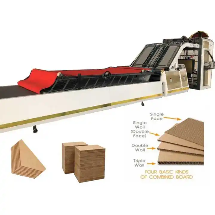 QH brand cardboard  corrugated Flute Laminating  Machine  /high speed flute lamination machine