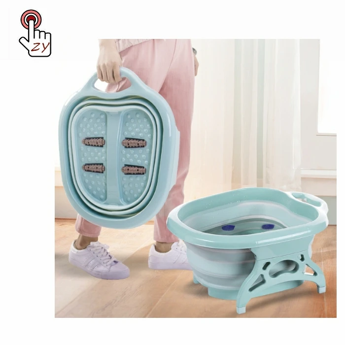 Foot SPA Bath Tub Foot Soak Bath Tub with Massaging Rollers Spa Basin for Soaking Stress Relief Portable Collapsible