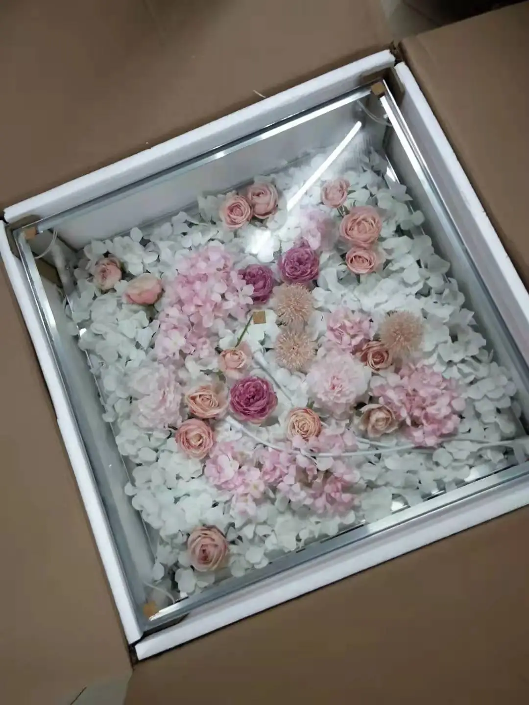 Светодиодное освещение, искусственный цветок, танцевальная сцена для свадебного украшения