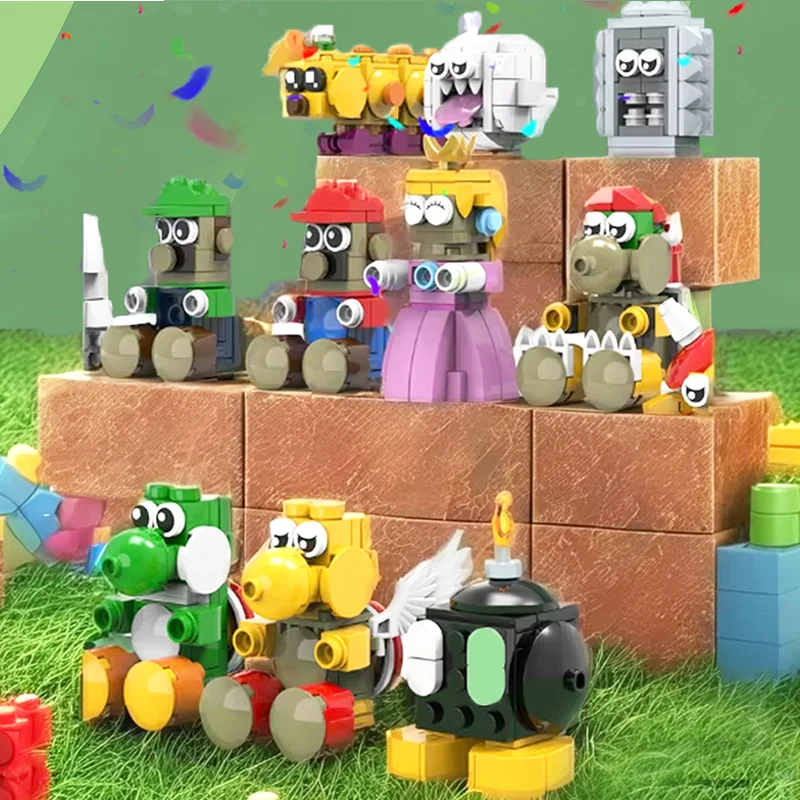 2025 New Super Small Animal Game 16-IN-1 Building Block Set ABS Plastic Creative Moc Bricks Custom Assembly Toys for Children