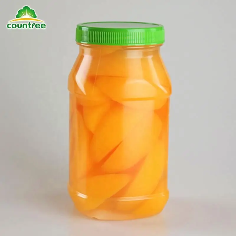 OEM private label custom canned syrup yellow peach slices in tubs