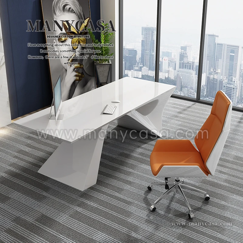 White leadership desk fashion president boss table modern creative chairman baking lacquer office furniture