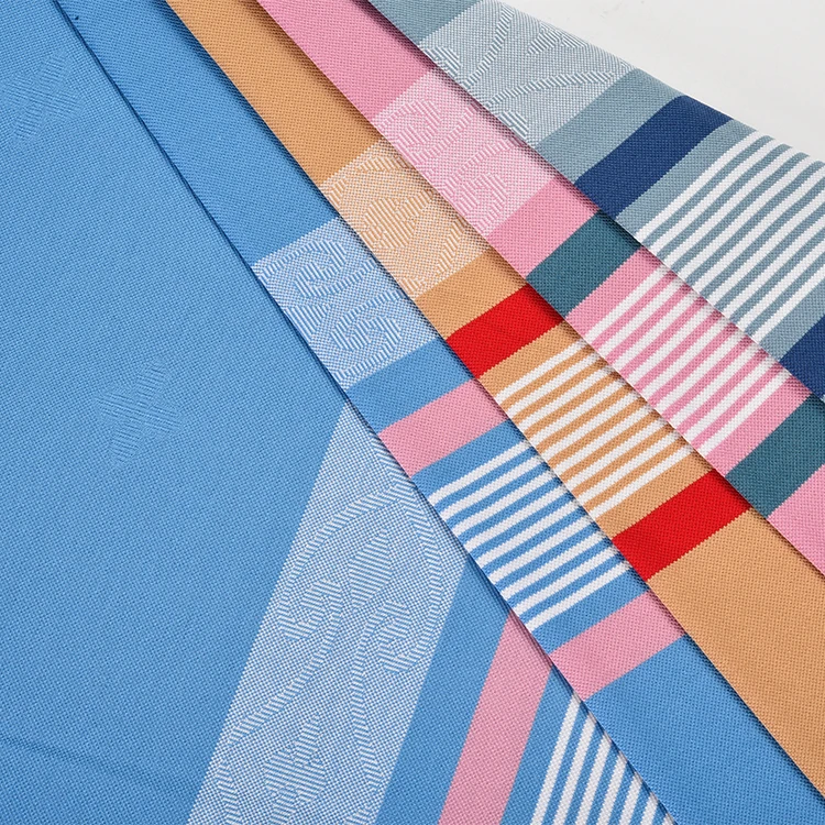 Men Yarn-dyed jacquard 95% Cotton and 5% Spandex fabric with bead pull frame