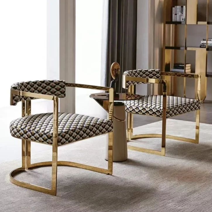 WSSJ Advanced custom Leather Velvet Fabric Lounge Accent Hotel Armchair Single Sofa Chair for Living Room Dining chair furniture