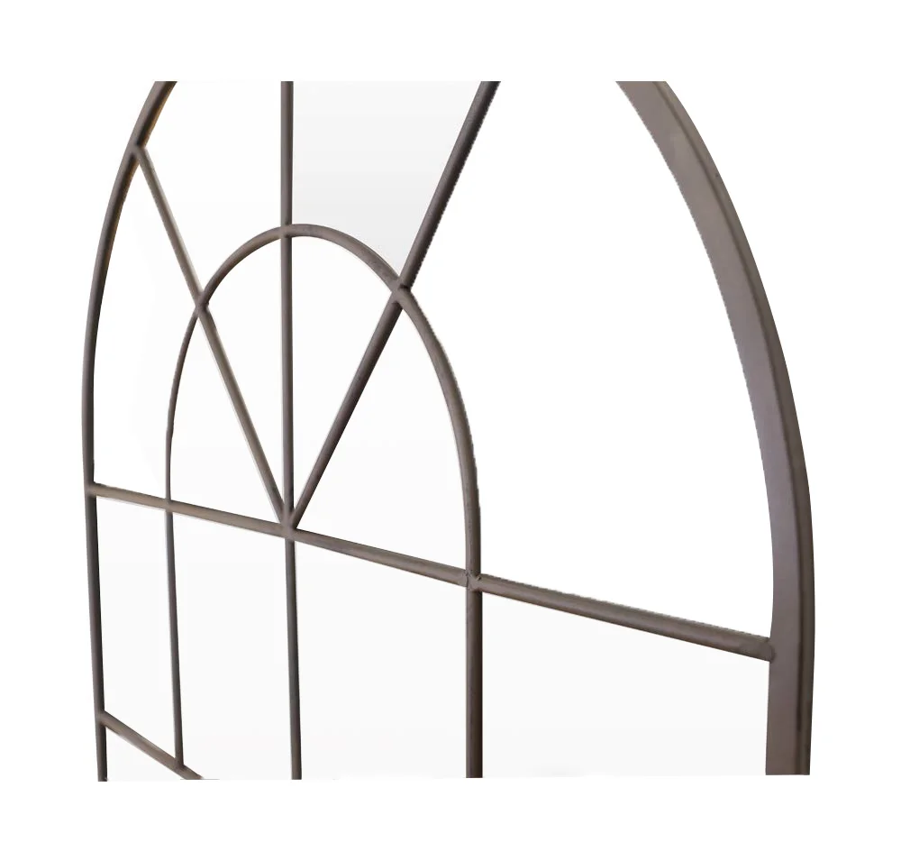 wholesale big large black iron metal framed full length long dressing hanging window pane arch wall mirror espejo miroir spiegel