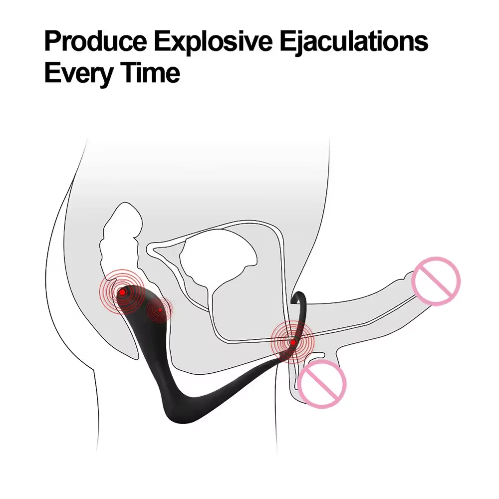 Best price anal vibrator men butt plug masturbation g spot vibrating thrust climax feeling adult toy anal plug for man