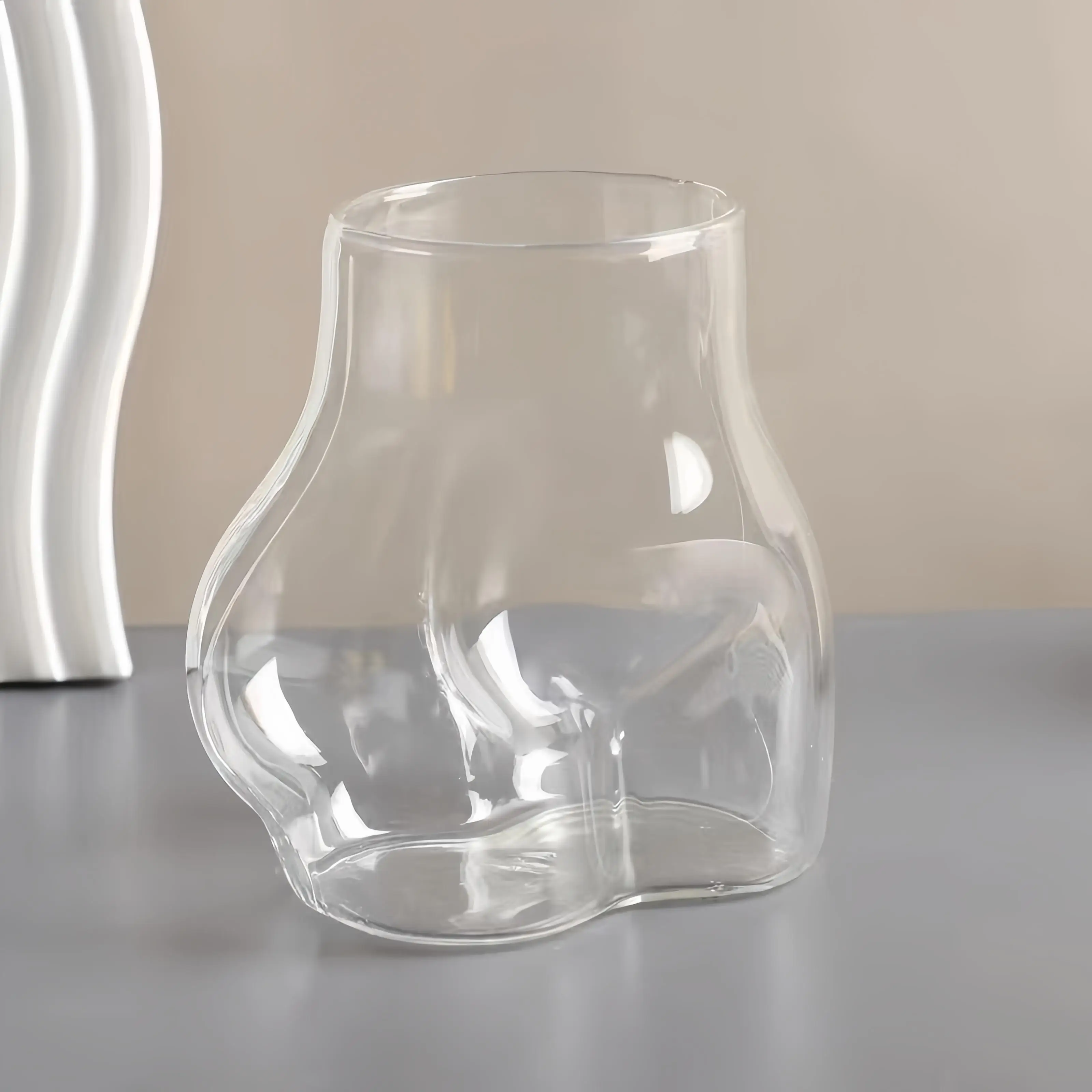 New style Creative Personalized Glass Mug Cute Sexy High Boron Silicon Butt Mug glass designs bottles