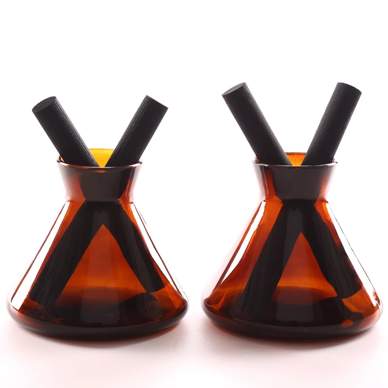 Creative Blue Black Amber 200ml Fragrance Aromatherapy Jar Scent Diffuser Container Empty Clear Glass Reed Diffuser Bottles