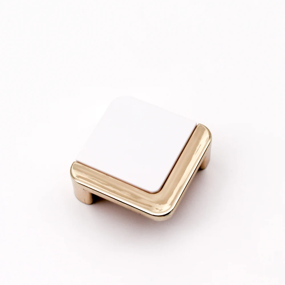 Custom cabinet handle rose gold square tube furniture drawer handle black pull cabinet knob