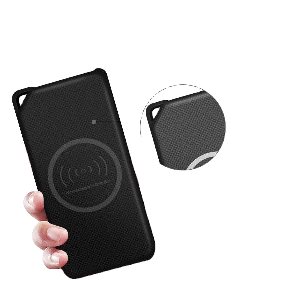 Заводская прямая Беспроводная зарядка внешний аккумулятор стандарта QI ультратонкий портативный брелок Внешний аккумулятор индивидуальный подарок логотип