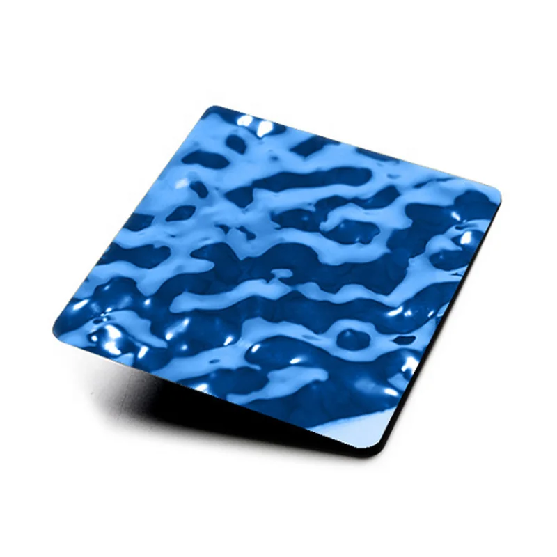 Factory Wholesales 201 Ceiling Wall Panels Water Ripple Corrugated Hammered Decorative Stainless Steel Sheet