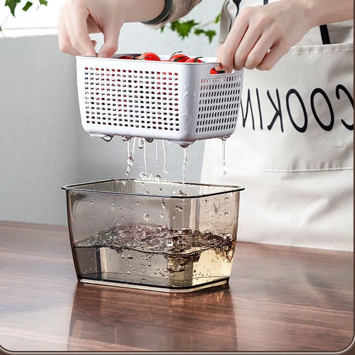 Multifunctional fresh-keeping plastic potato bread food storage containers fridge