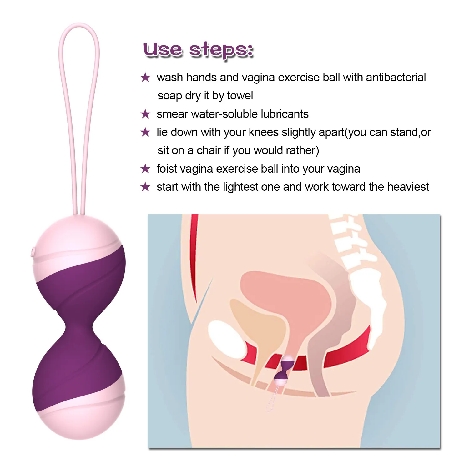 
Ben Wa Balls Kegel Balls Exercise Kit Premium 3 Balls 10 Modes for Beginners and Advanced Exercisers adult toys 