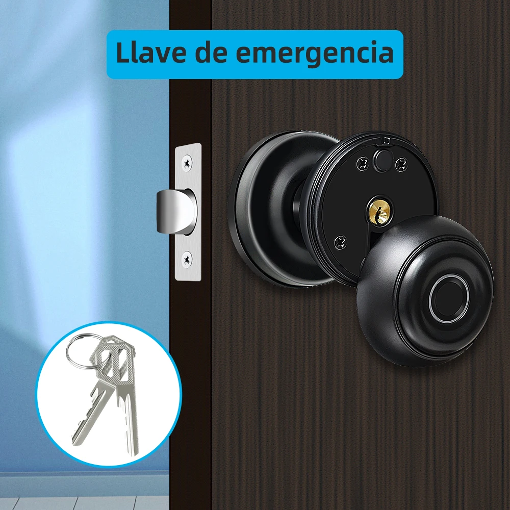 Free Shipping Smart Biometric electric Wifi Tuya cylindrical round  stainless steel  Door Lock  keyless
