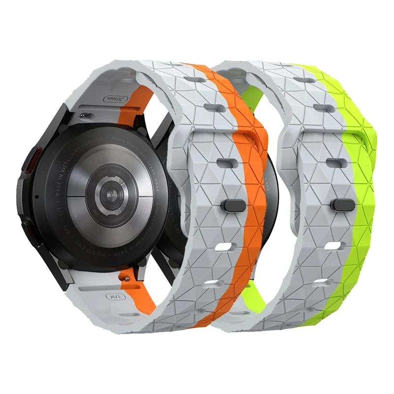 CAOWTAN Silicone Band for Samsung Galaxy Watch 6 44 40mm 5 6 Classic 47 43 5pro 45 No Gaps 20mm Bracelet for Galaxy Sport Strap