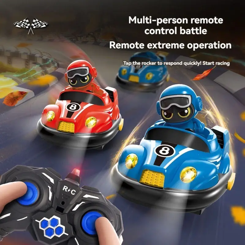 New Electric Road Rage Rc Speed 2 Player Mini RC Head Battle Bumper Car Toy Remote Control Ejector Set For Kids