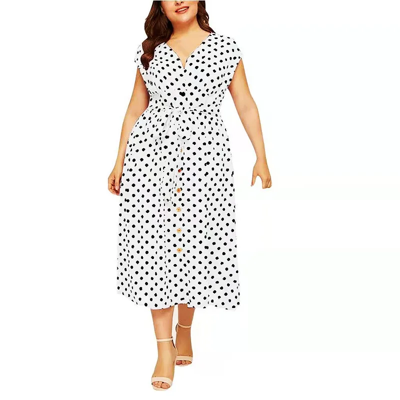 New Fashion Women Polka Dot Sexy Jumpsuits Summer Rayon Print Material