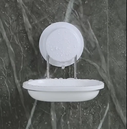 Wall mount suction cup bathroom kitchen shower soap Dish  soap holder