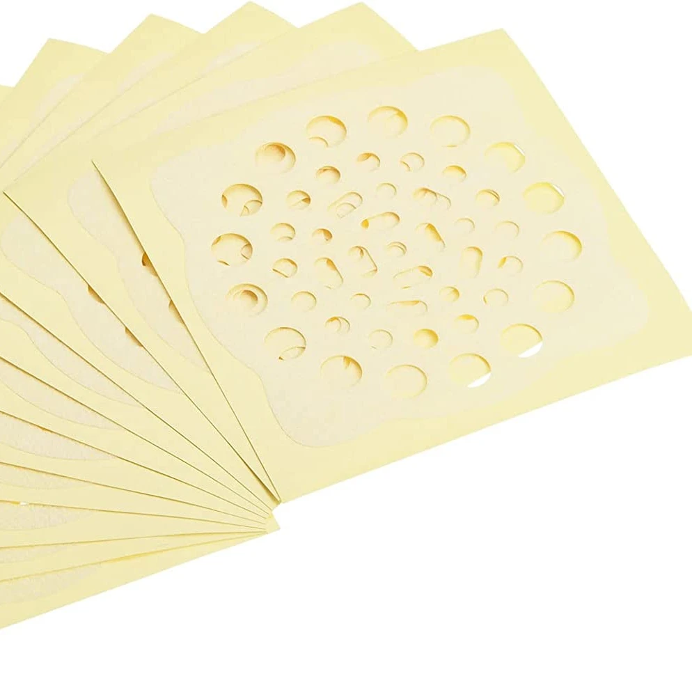 30 Pack Disposable Sink Filter Shower Drain Stickers Drain Hair Catcher Strainer Non-Woven Bathtub Hair Cather for Bathroom