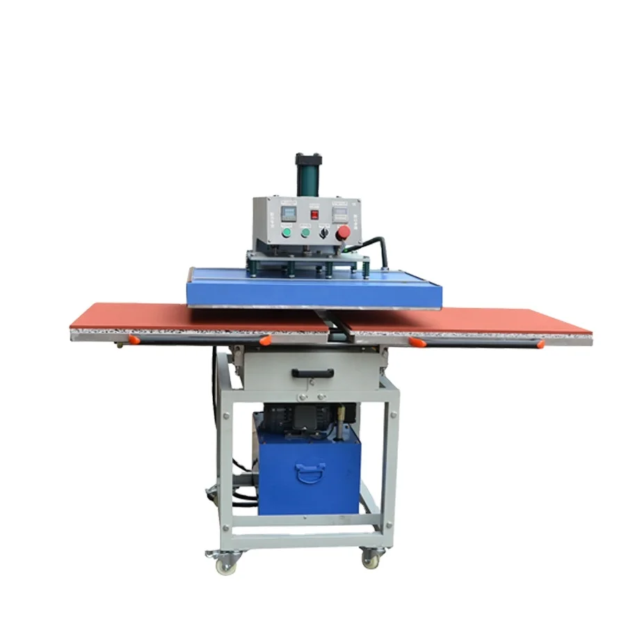 Factory Wholesale Heating Plate Movable Double Station Hydraulic Heat Press Machine with lowest price