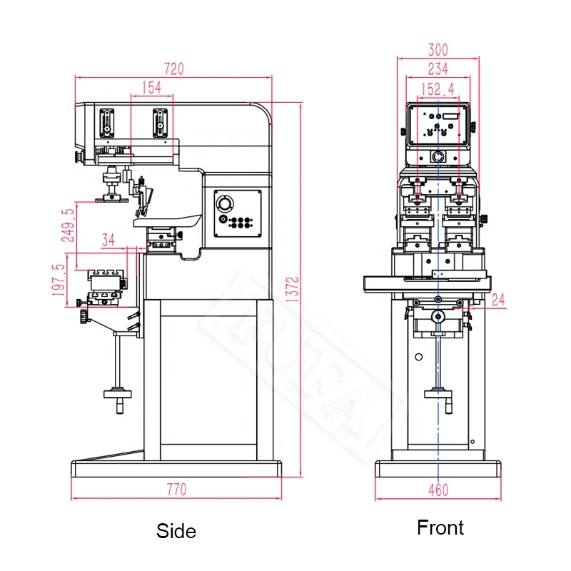 F-P150S2 Semi automatic two colors pad printer /automatic pad printing machine for pen