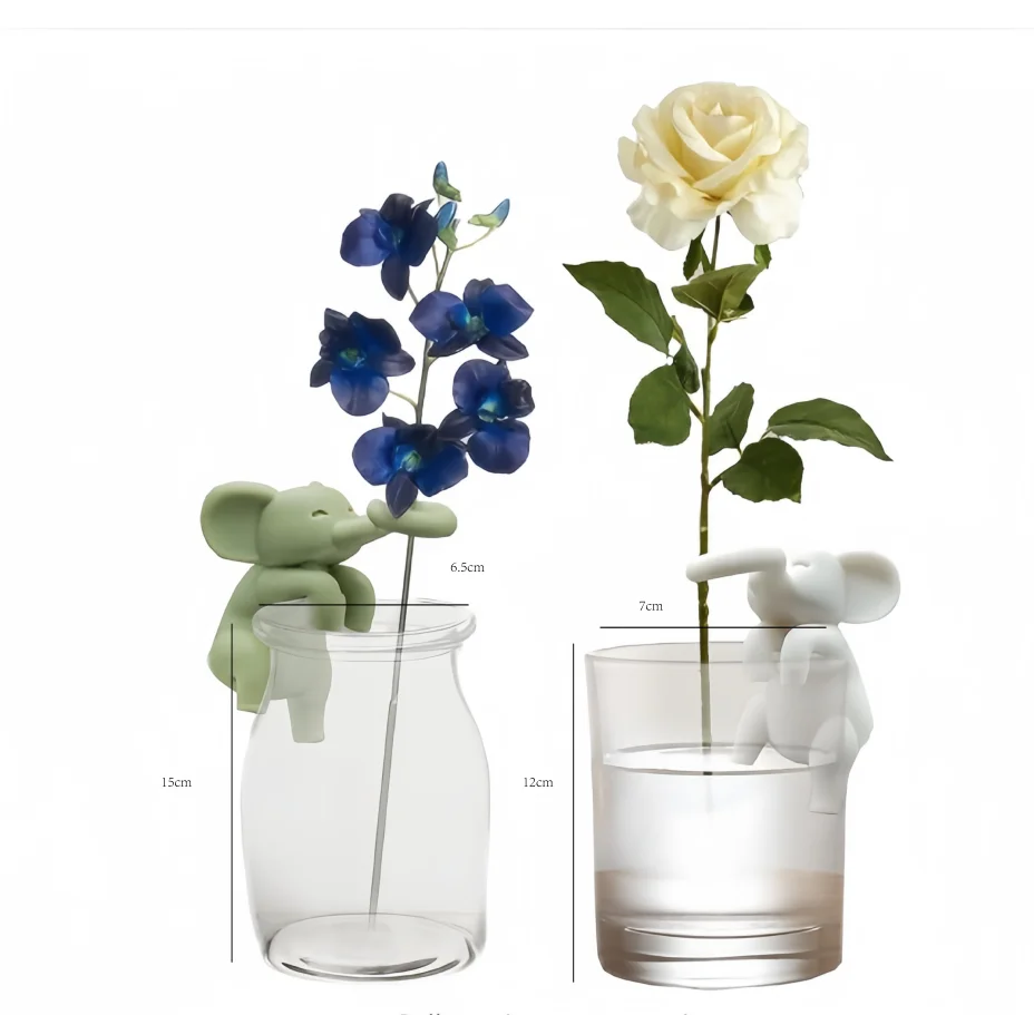 assisted reproduction partner glass vase a set green plant decoration flowerpot decoration plant bracket and glass vase