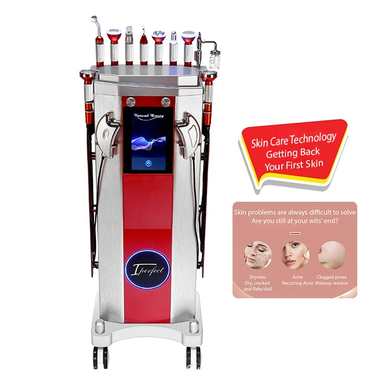 Professional Skin Care Machine Improve Firmness 9 in 1 Multi Function Vertical To Fade Fine Lines Skin Care Product