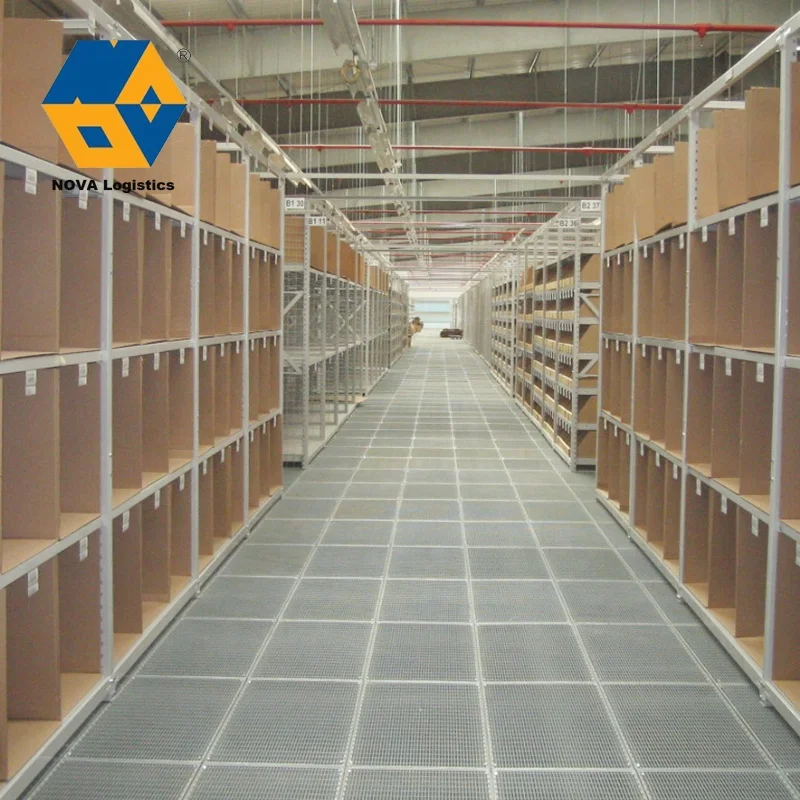 NOVA Prefabricated Heavy Duty Powder Coating Racking, Metal Warehouse Mezzanine Shelving/