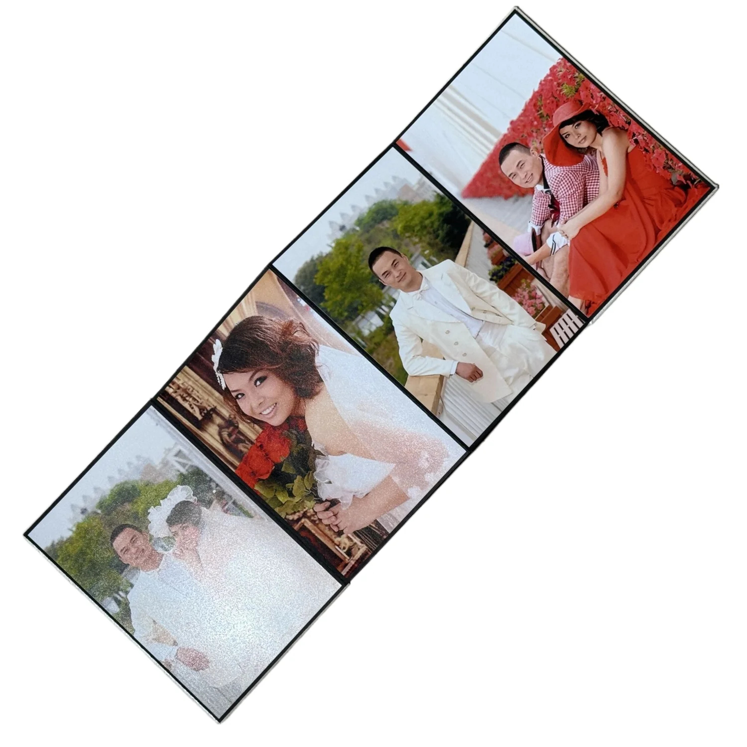5x7 custom logo rigid cardboard linen velvet leather paper picture photo frame folder folio