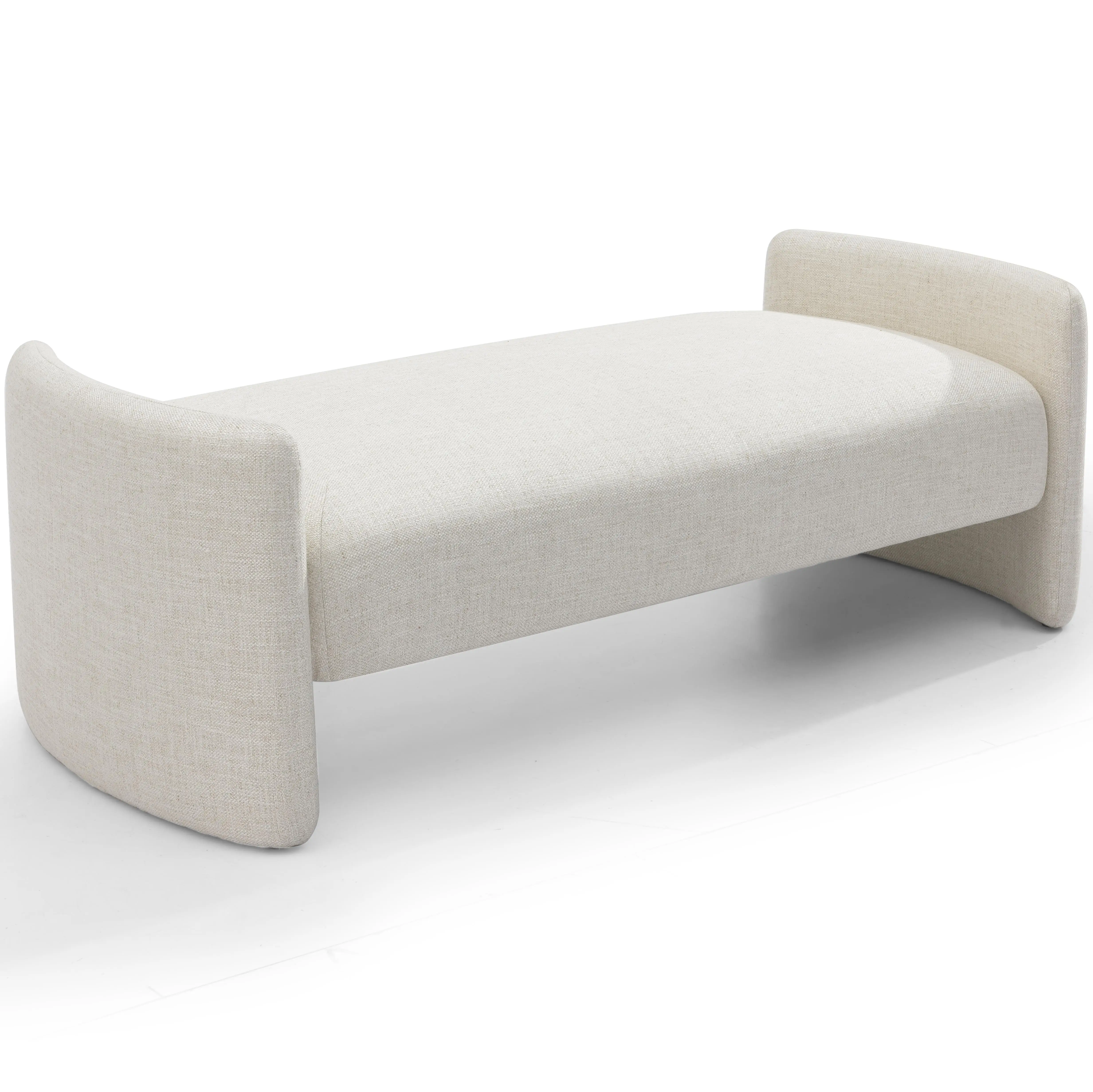 Bed End Stool Chair Fabric Italian Style Design Leisure Wooden Bench Ottoman