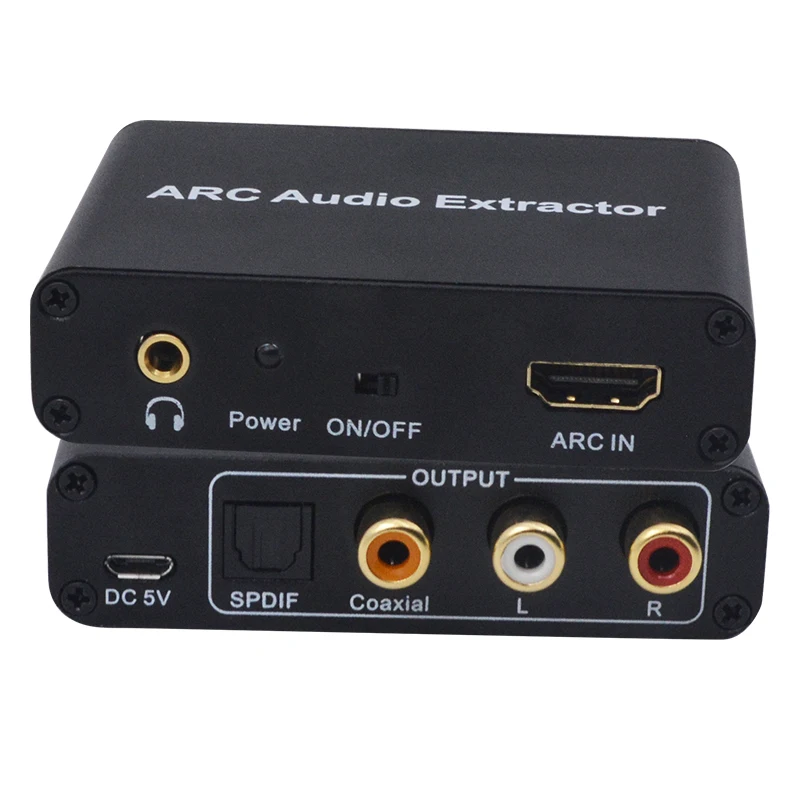 ARC extractor digital audio to analog audio converter hdmi to analog audio converter arc to optical converter HDMI in