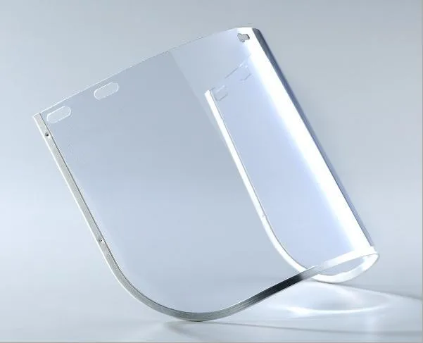 Protective surface screen face shield visor with safety helmet