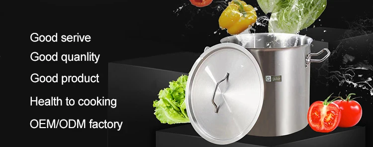 6L 6.40QT Stainless Steel with Cover Three Ply Bottom Stock Pot Cookware