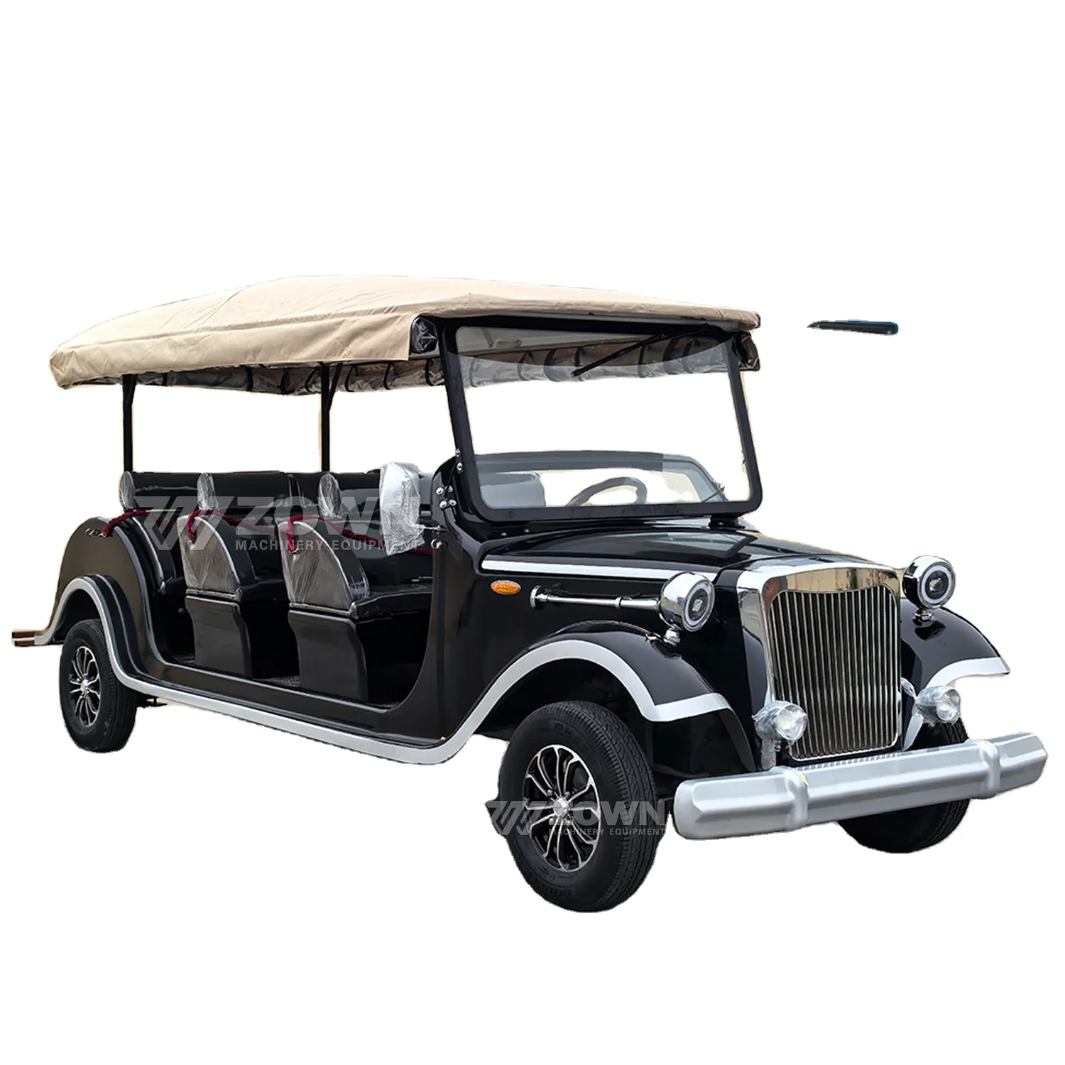 Modern Style Black Color 8 Seats Comfortable Electric Drive Vintage Car Classic Golf Vehicle for Sale