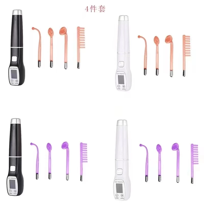 high frequency skin facial massager facial machine acne removal therapy portable electrode high frequency