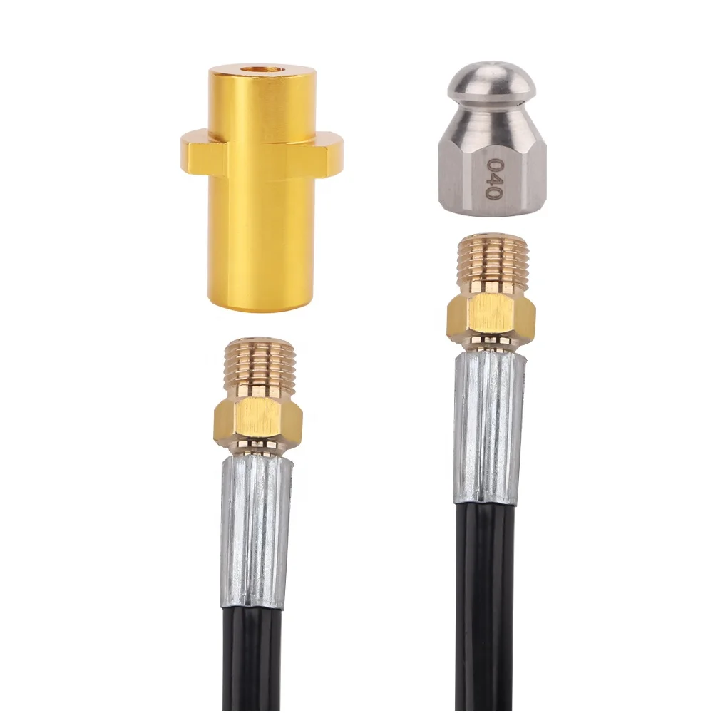 Набор для очистки канализационных труб шланг сточных вод струйная насадка очиститель высокого