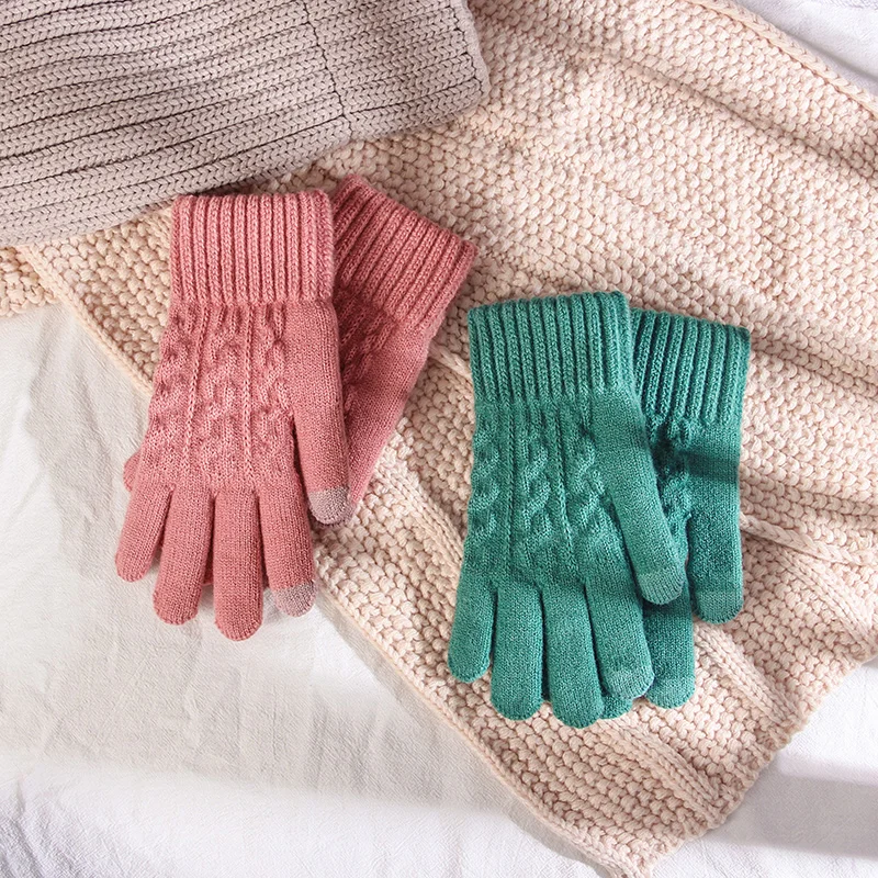 Зимние женские перчатки оптом, женские перчатки на флисе, красочные женские перчатки для девушек